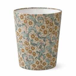 William Morris Orchid Tourmaline Waste Paper Bin - Handmade Fabric Basket For Bedroom, Study Or Home Office - thumbnail 1