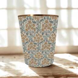 William Morris Orchid Tourmaline Waste Paper Bin - Handmade Fabric Basket For Bedroom, Study Or Home Office - thumbnail 3