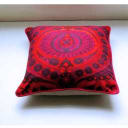 Heals Jyoti Bhomik Pageant Mid 60S Cotton Barkcloth Cushion Cover, Throw Pillow Homeware Decor - thumbnail 2