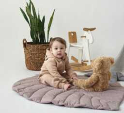 Organic Cotton Baby Play Mat Woodland Nursery Rug, Tummy Time Mat - thumbnail 1