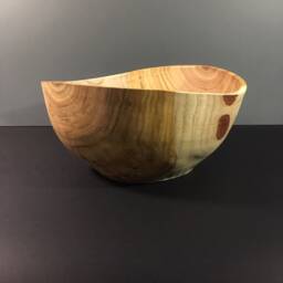 Wooden Bowl Of Sophora Japonica Turned Green & Slowly Let It Dry in Controlled Environment - thumbnail 2