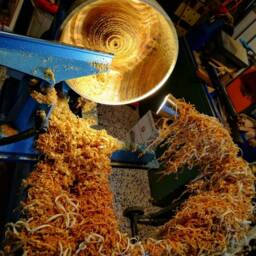 Wooden Bowl Of Sophora Japonica Turned Green & Slowly Let It Dry in Controlled Environment - thumbnail 4