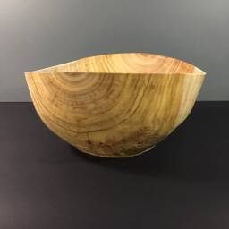 Wooden Bowl Of Sophora Japonica Turned Green & Slowly Let It Dry in Controlled Environment - thumbnail 3