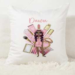 Personalised Cushion, Floral Flower Customised Gift, Mothers Day, Throw Pillow. Birthday - thumbnail 3