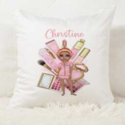 Personalised Cushion, Floral Flower Customised Gift, Mothers Day, Throw Pillow. Birthday - thumbnail 2
