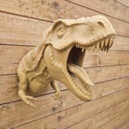 Tyrannosaurus Rex Bust - Dinosaur Wall Decor 3D Printed - thumbnail 1