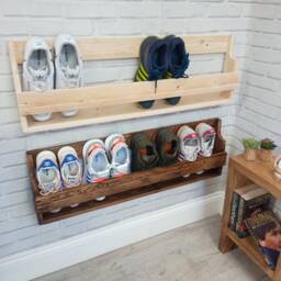 Rustic Shoe Storage/Shoe Rack/Rustic Storage & Shelving - thumbnail 3