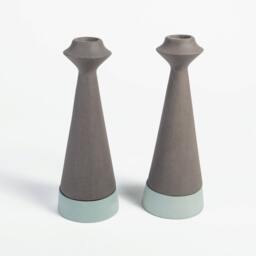 Shabbat Candlestick, Candle Holder, Ceramic Candleholder, Modern, Minimalist, Judaica, Wedding Gift, Jewish Tealight Holder, Yahalomis - thumbnail 3