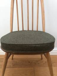 Myhome New Seat Pad(S For Ercol Dining Chairs With Straps & Press Studs - Dark Green - thumbnail 1