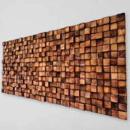 Handmade Reclaimed Wood Headboard - Rustic Wooden Wall Art - thumbnail 4