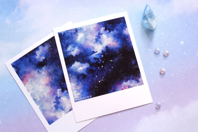 Celestial Snapshots - Print Moonchu Original Art, Photo Art Print, Nebula Cloud Sky Prints, Galaxy Painting - image 1