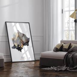 Belfast Map Black & Gold Wall Art Print - Northern Ireland United Kingdom Great Britain - thumbnail 2