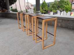 Full Wood Bar Stools - thumbnail 1