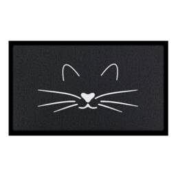 Cat Face Indoor & Outdoor Doormat - Long Lasting Welcome Door Mat Easy To Clean Anti-Slip Dirt Trapper Non-Shed Front - thumbnail 3