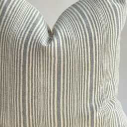 Indigo Striped Pillow Cover Vintage Hmong Textile, Bohemian Decor - thumbnail 3