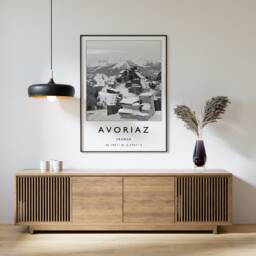 Avoriaz France Ski Poster Vintage Winter Travel Print - thumbnail 1