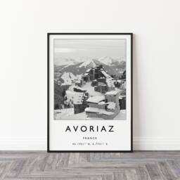 Avoriaz France Ski Poster Vintage Winter Travel Print - thumbnail 2