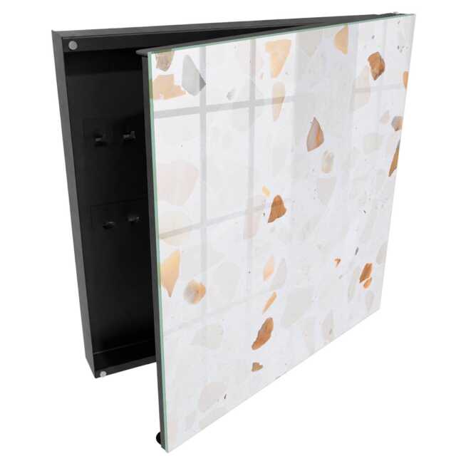 Colored Stones Key Cabinet For Home, White Box Wall, Modern Textures, Lovers Of Interiors - image 1