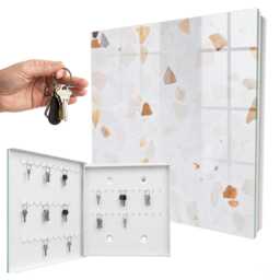 Colored Stones Key Cabinet For Home, White Box Wall, Modern Textures, Lovers Of Interiors - thumbnail 2
