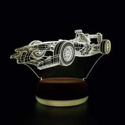 Formula 1 Grand Prix Car Led Night Light, F1 Gift, Fan Lover Lights, Bedroom Light - thumbnail 1