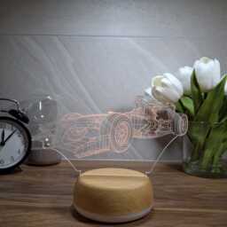 Formula 1 Grand Prix Car Led Night Light, F1 Gift, Fan Lover Lights, Bedroom Light - thumbnail 2