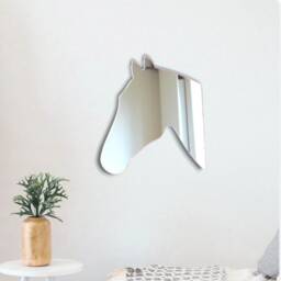 Horse Head Acrylic Mirror Wall Art Personalized Engraving Options - thumbnail 3