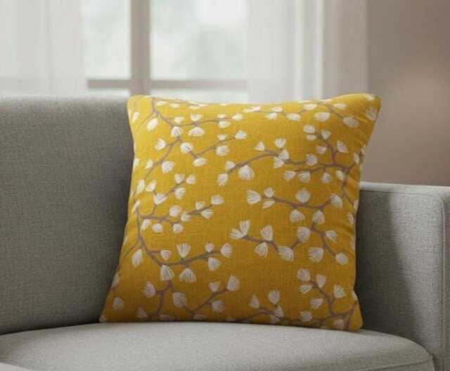 Ashley Wilde Myla Sunflower Cushion Cover, Cotton Throw Pillow, Handmade UK - image 1