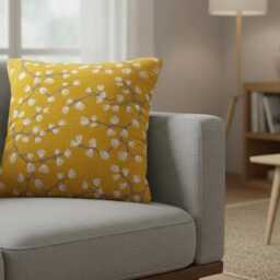 Ashley Wilde Myla Sunflower Cushion Cover, Cotton Throw Pillow, Handmade UK - thumbnail 2