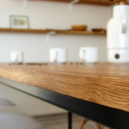 Solid Oak Table, Dining Table With A Bench, Loft Basic Nio, Scandinavian Furniture, Minimalist Wood & Kitchen - thumbnail 3