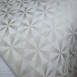 Handmade Geometric Bed Runner King/Queen Twin Throw Scarf Blanket Ivory Natural Bedroom Decor , Designer Braxton Chalk Fabric - thumbnail 3