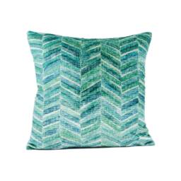 Zinc Textile - Pagham Peacock Rustic Herringbone Parquet Inspired Cushion Cover Handmade Throw Pillow Designer Home D??cor - thumbnail 2