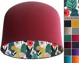 Floral Leaf Lampshade Modern Scandinavian Style, Table Or Ceiling Light - thumbnail 1