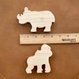 Wooden Zoo Animal Toys Montessori Safari Set - thumbnail 4