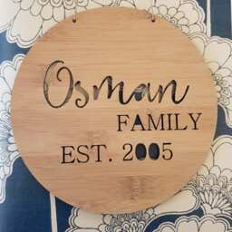 Personalised Family Name Wooden Wall Hanging 19.5cm-Wall Sign-Custom Name-Wedding-New Parents-Lasercut-Plaque-First Born-Children-Kids - thumbnail 4