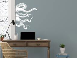 Octopus Tentacles Wall Decal/Kraken Bathroom Nautical Decor Animal Sticker Sea Ocean R76 - thumbnail 1