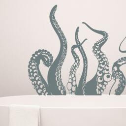 Octopus Tentacles Wall Decal/Kraken Bathroom Nautical Decor Animal Sticker Sea Ocean R76 - thumbnail 2