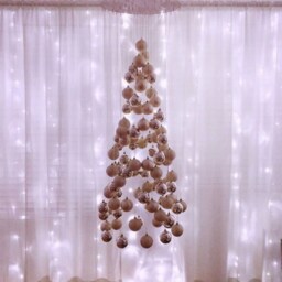 Hanging Christmas Tree, Diy Tree Mobile Kit Ornament Hanger, Storage Bag - thumbnail 2