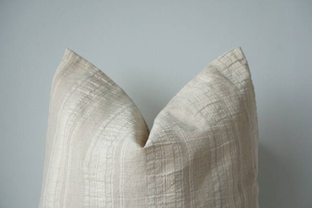 Hmong Batik Pillow Cover Neutral Boho Home Decor - image 1