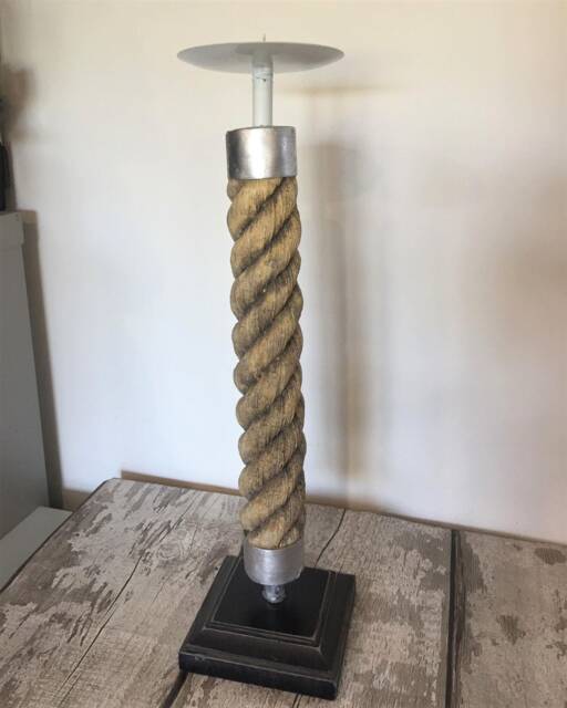 Resin Rope Candle Holder Unique Home Nautical Style Decoration - image 1