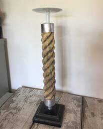 Resin Rope Candle Holder Unique Home Nautical Style Decoration - thumbnail 1