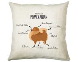 Anatomy Of A Pomeranian Funny Gift For Him Or Her Cushion Pillow Bedroom Decor Cs407 - thumbnail 1