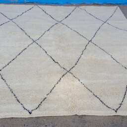 Moroccan Rug Beni Ourain Handmade 100% Wool 10 X 7, 3 Feet - thumbnail 2