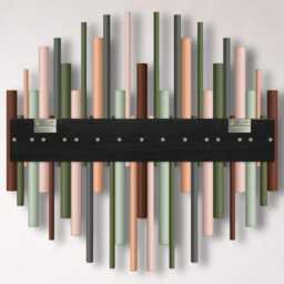 Round Wooden Wall Art - Terracotta Blush 3D Decor Modern Hallway Entryway Accent - thumbnail 4