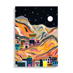 Morocco At Night Print , Building, Architecture Colourful Wall Decor Gift Ideas Travel Collection Funky - thumbnail 2