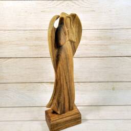 Angel Made Of Wood, Wooden Angel, Walnut - thumbnail 3