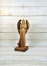 Angel Made Of Wood, Wooden Angel, Walnut