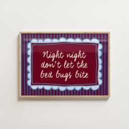 Night Don't Let The Bed Bugs Bite Print - Nap Minimalist Bedroom Poster Modern Wall Art Sleep Quote Relaxing Home Decor - thumbnail 3