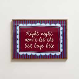 Night Don't Let The Bed Bugs Bite Print - Nap Minimalist Bedroom Poster Modern Wall Art Sleep Quote Relaxing Home Decor - thumbnail 1