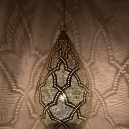 Handmade Moroccan Brass Pendant Light With Fish Pattern, Hanging Lamp, Gold Lampshade, Home Decor Lighting & Ceiling - thumbnail 2