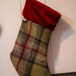 Personalised Tartan Christmas Stockings, Handmade, Small UK Business - thumbnail 2